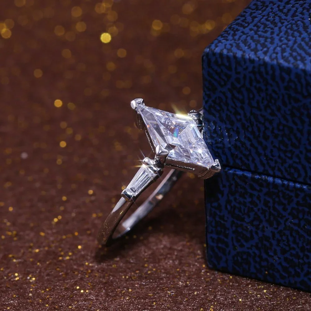 🦋 New Women's 925 Silver Plated Dainty CZ Crystal Ring for Women, FB16FA1136
